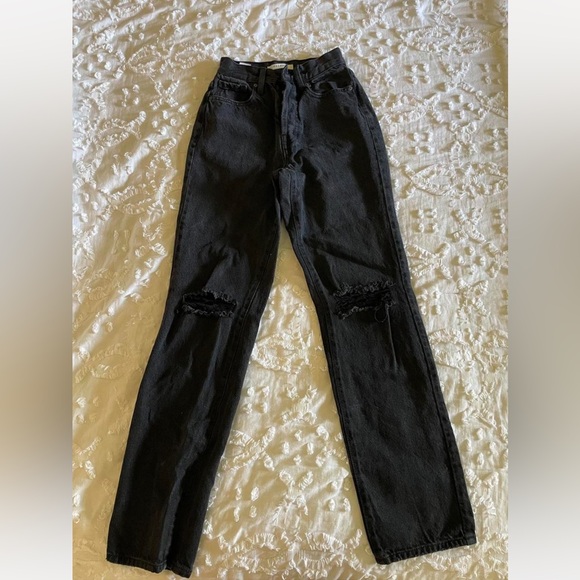 Pacsun Ripped Dad Jean (black) - Size 22 - Picture 5 of 5